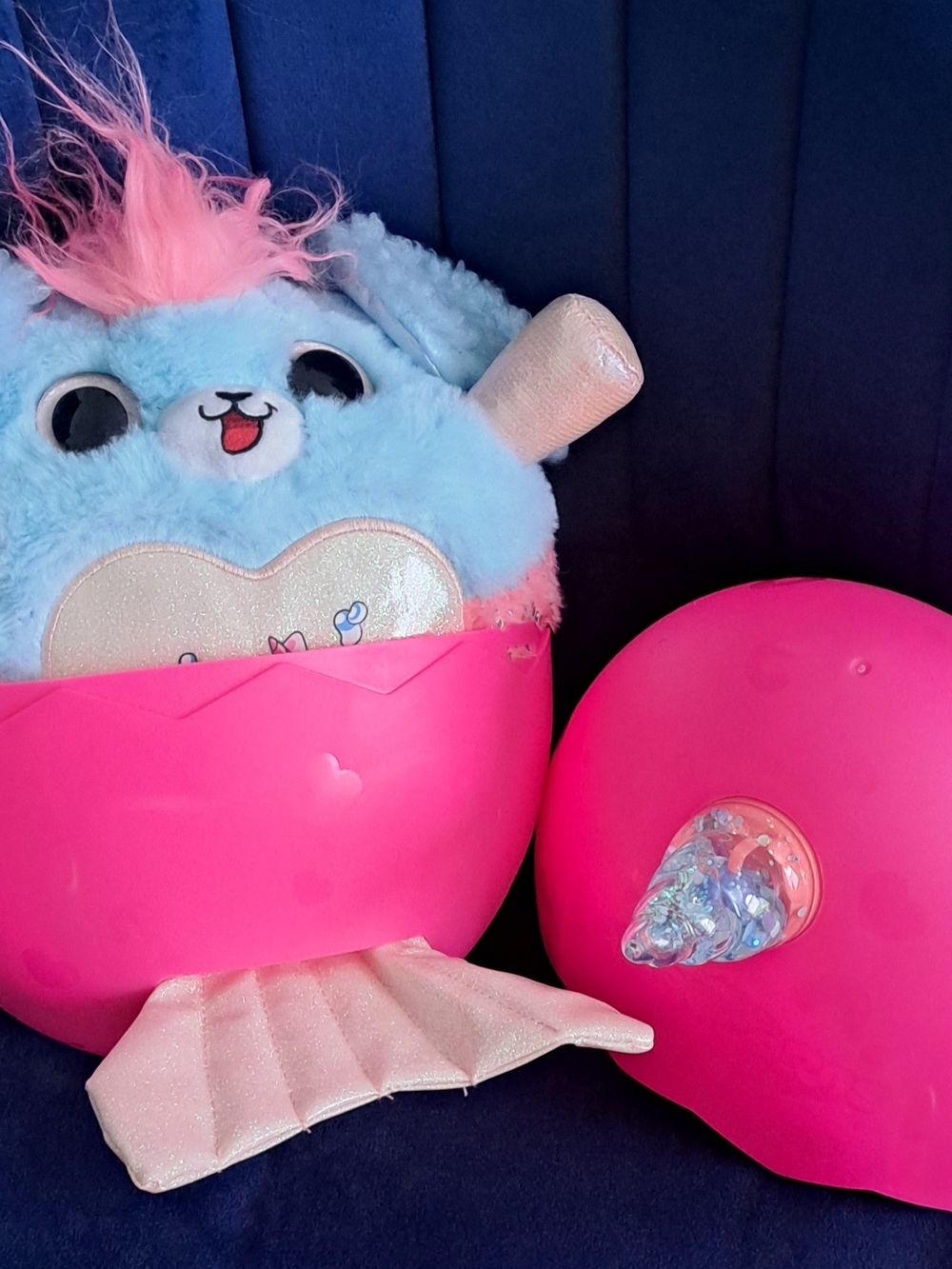 Mystical Plush Surprise Egg — Blue & Pink Plush Toy